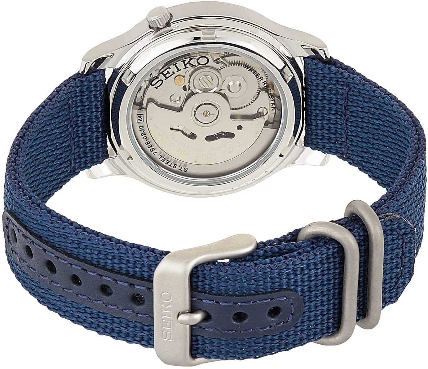 ergens Zwijgend Bestaan Seiko 5 Military Men's Blue Dial Nylon Band Automatic Watch – SNK807K2 -  Dirhami