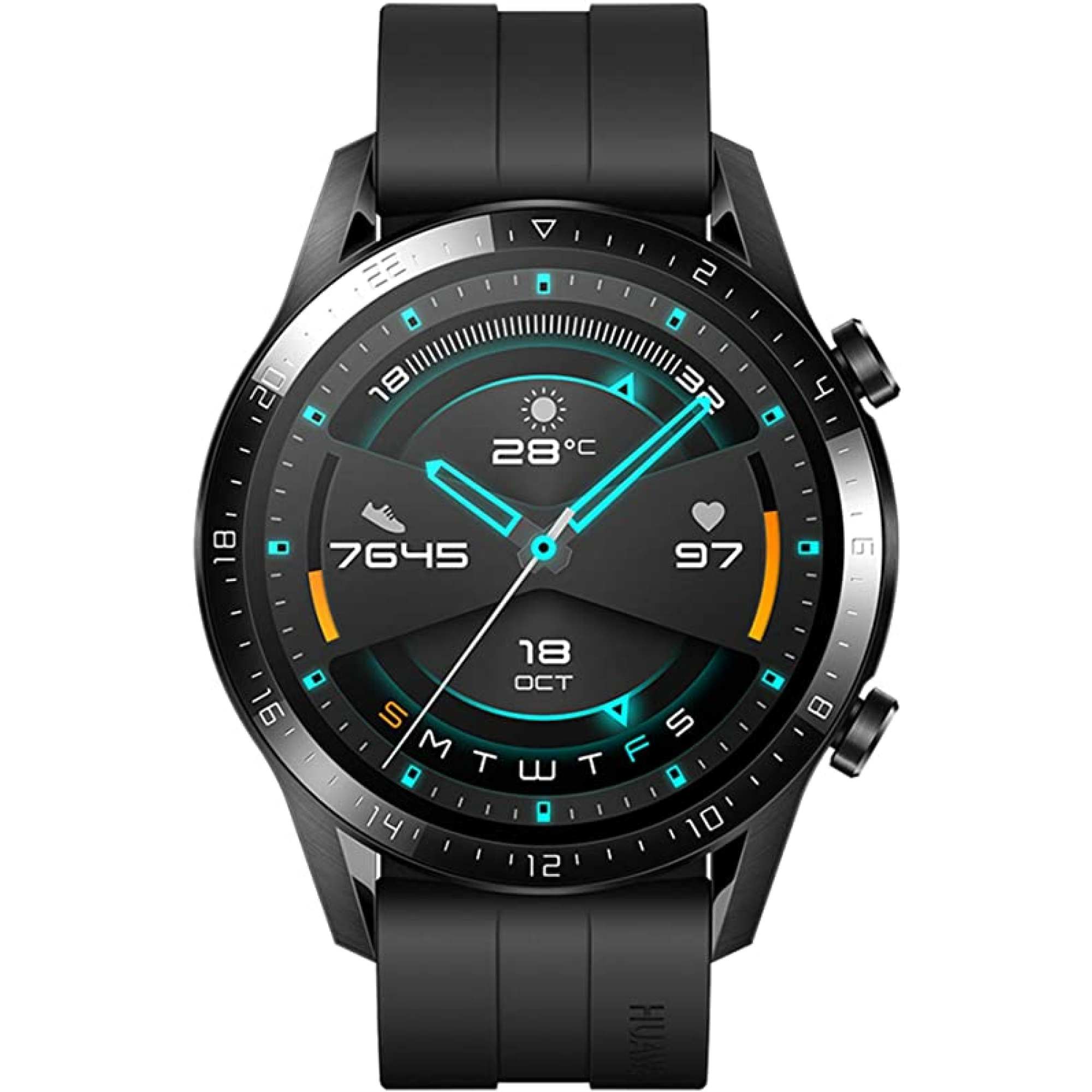 LTN-B19-BK GT 2 Smart Watch Fluoroelastomer -