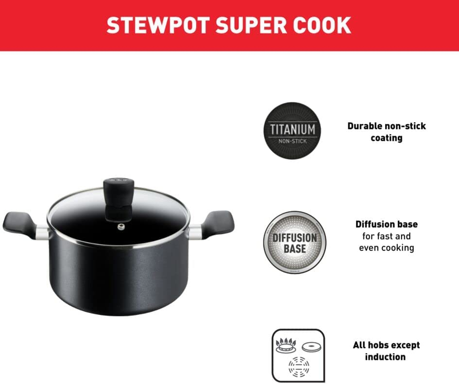 Faitout + couvercle Start & Cook pour induction 24cm - TEFAL