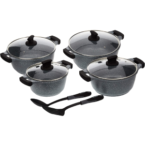 Winsor 10PC cookware set Cast Aluminium Granite and non-stick cookware