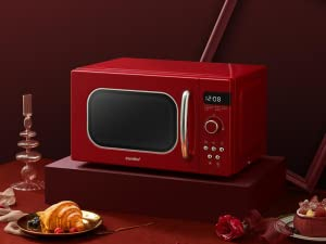 retro red microwave oven 20l