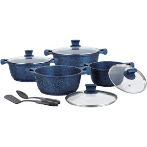 Winsor 10PC cookware set Cast Aluminium Granite and non-stick cookware