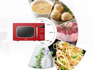 microwave oven retro red 20l vintage