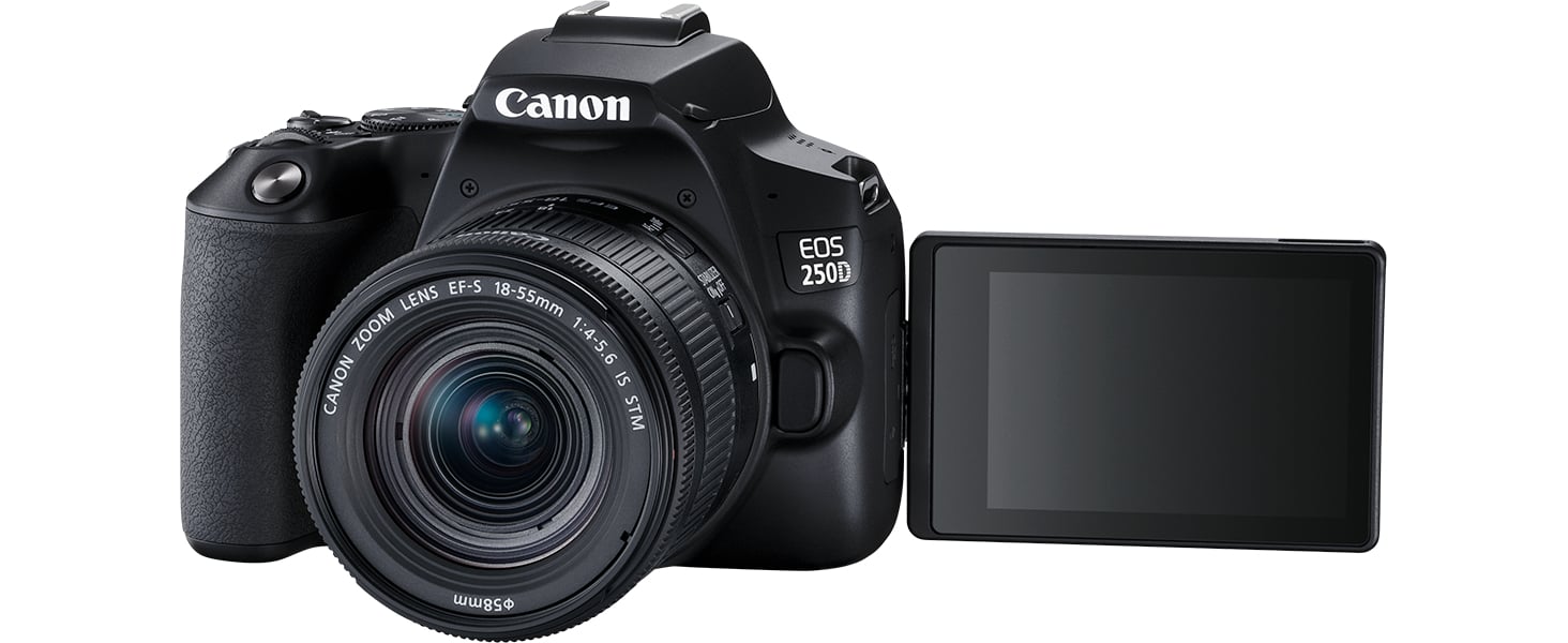 Canon EOS 250D EF-s 18-55mm f/4-5.6 DC III Lens - Black