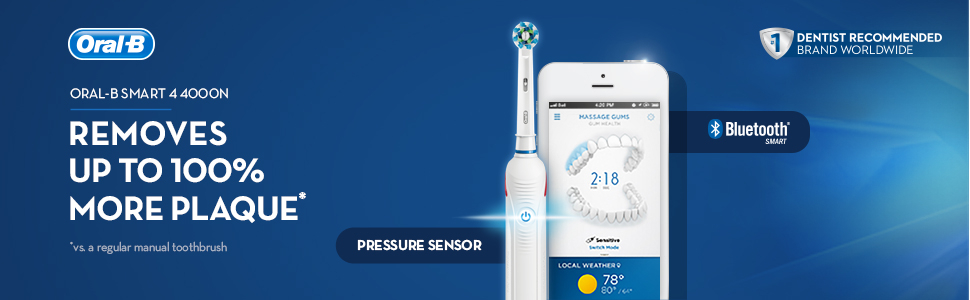 Oral-b,smart4,4000N,toothbrush,electric toothbrush,rechargeable toothbrush,bluetooth,app,whitening
