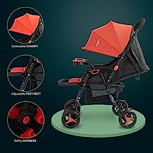 baby stroller red color