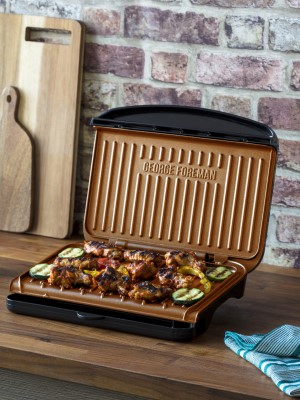 GEORGE FOREMAN Electric Indoor Medium Fit Grill - Versatile Griddle, Hot Plate and Toastie Machine