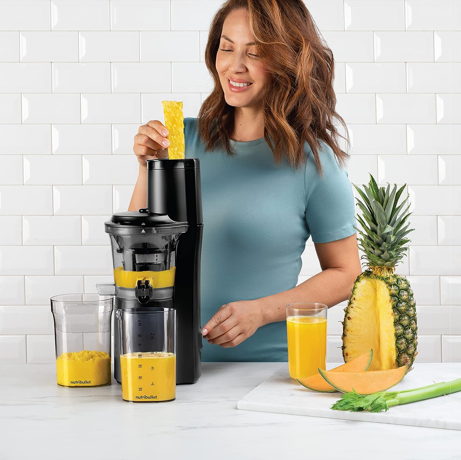 NutriBullet Slow Juicer, Slow Masticating Juicer Machine, Easy to Clean,  Quiet Motor - Dirhami - درهمي