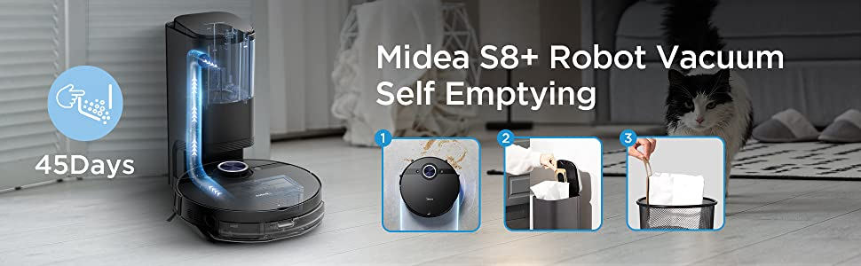 Midea S8+ Robot Vacuum Self Emptuing 