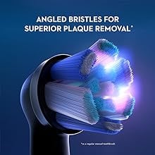 Angled bristles for superior plaque removal
