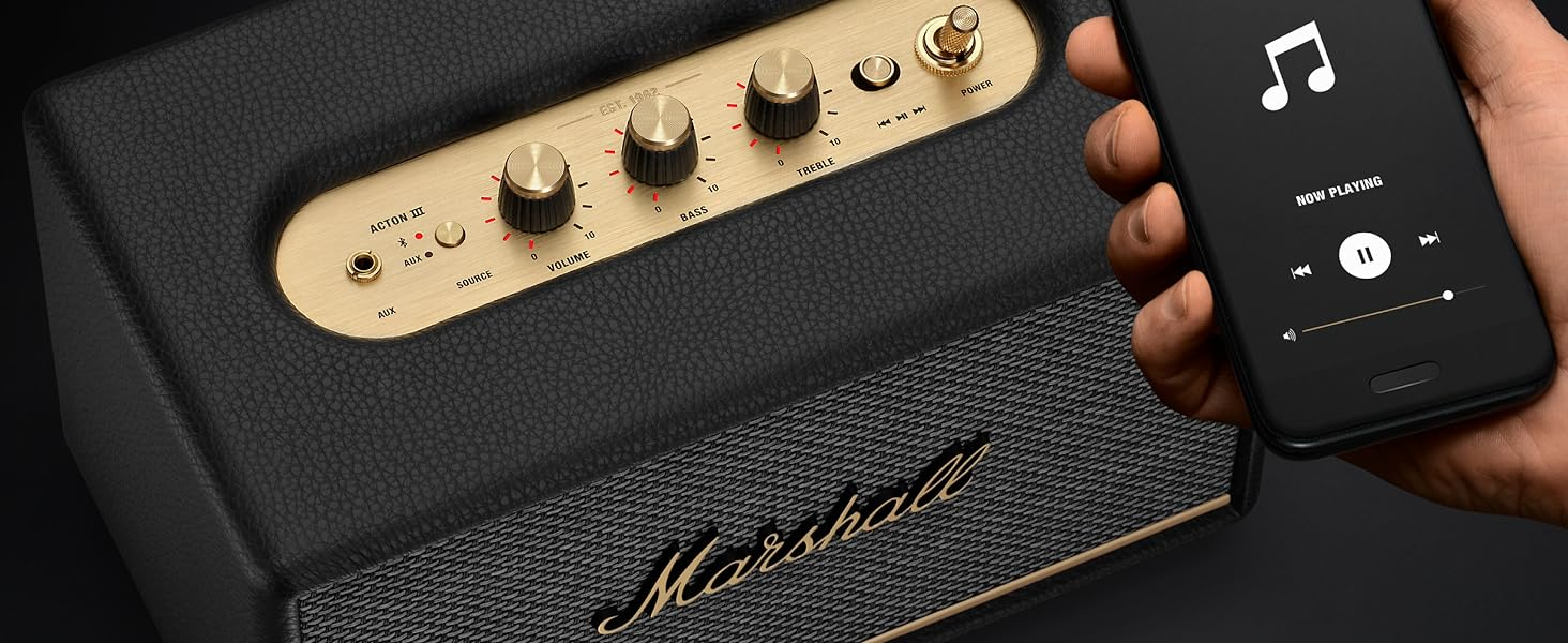 Marshall Acton III 60W Premium Home Wireless Speaker with Bluetooth 5.2 and Multiple Inputs